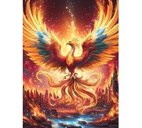 Phénix aux Ailes de feu 1000 Pieces Casse-tête Créatif en Carton Épais Rigide Faune et Flore Difficulté Moyenne Activité Manuelle Loisir Créatif Cadeau Noël Pas Cher Premium 1000 PCS