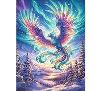 Phénix aux plumes arc-en-ciel Over Snowy Mountains 300 Pieces Casse-tête Famille En Carton Haute Qualité Animal sauvage et animal de compagnie Cute Difficulté Moyenne Activité Familiale Voyage Déplace