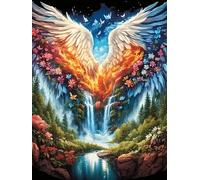 Phénix avec des ailes arc-en-ciel dans une forêt magique 300 Pieces Casse-tête Collectionneur En Carton Sans Déformation Faune sauvage et animaux de compagnie Haute Difficulté Décoration Murale Collec