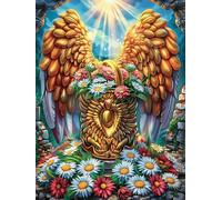 Phénix avec des Ailes d'ange 1000 Pièces Puzzle Collectionneur en Carton Rigide sans Déformation Très Difficile Motif Complexe Décoration Murale Qualité Premium 1000 PCS
