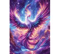 Phénix avec des plumes arc-en-ciel 300 Pièces Puzzle Amateur D'Art En Carton Anti-Déchirure Faune sauvage et animaux de compagnie Difficile Niveau Expert Décoration Murale Salon Idée Cadeau Saint Vale