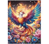 Phénix avec des plumes arc-en-ciel 300 Pièces Puzzle Créatif En Carton Haute Qualité Faune sauvage et animaux de compagnie Difficulté Moyenne Activité Manuelle Loisir Créatif Cadeau Créatif Saint Vale