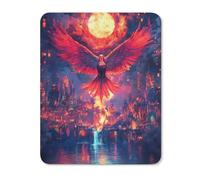 Phénix Brûlant Le Soleil De L'Apocalypse Tapis De Souris Gaming Bords Cousus Mousepad Portable Mouse Pad pour Travail Bureau Voyage 25X30Cm