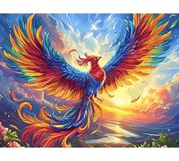 Phénix coloré mer de Fleurs 300 Pièces Puzzle Expert Confirmé en Carton Rigide Haute Densité Animal Animal de Compagnie Très Difficile Motif Complexe Décoration Murale Cadeau Premium 300 PCS/40x28cm