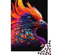Phénix Coloré Puzzle 1000 Pièces Papier pour Adultes Motif Plume Jeu de Puzzle 1000 Pièces Cadeau Détente 70x50cm/1000pcs