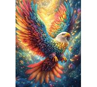 Phénix dans des Flammes ardentes 1000 Pièces Puzzle Créatif en Carton Anti-Déchirure Difficulté Moyenne Activité Manuelle Loisir Créatif Cadeau Fête des Mères Premium 1000 PCS