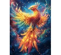 Phénix dans des Flammes ardentes 300 Pieces Casse-tête Adulte en Carton Haute Densité Difficile Motif Complexe Décoration Murale Anti-Stress Idée Cadeau Anniversaire 300 PCS