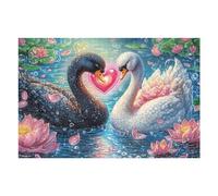 Phénix dans Un Champ de Fleurs 1000 Pieces Casse-tête Famille en Carton Épais Anti-Déchirure Swan Lake Heart Difficulté Moyenne Jeu De Société Anti-Stress Loisir Créatif Pas Cher Premium 1000 PCS