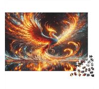Phénix de Feu Mythique Puzzle 1000 pièces Oiseau de Flammes Carton Amateurs de Calme Activités Intérieures 70x50cm