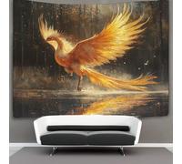 Phénix Décorations Tapisserie Tenture Murale Déployer ses ailes tranquillement au bord du lac Impression 3D Couverture Murale Tenture Murale Affiche Pour Salon Chambre Dortoir Décor 180cmx230cm