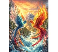 Phénix Double dans Le Paysage Aquatique 1000 Pieces Casse-tête Adolescent en Carton Rigide Mythes Conte de fées Difficulté Moyenne Activité Ã‰ducative Cadeau Fête des Mères Haute Qual