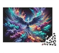 Phénix en Pleine Ascension coloré Puzzle 1000 Pièces pour Adultes, Un Jeu De Dexérité Très Difficile Puzzle Éducatif avec des Défis 38x26cm/1000pcs