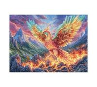 Phénix enflammé 500 Pièces Puzzle Expert Confirmé en Carton Rigide Haute Densité Compagnon Animal de Compagnie Mignon Très Difficile Motif Complexe Décoration Murale Cadeau Premium 500 PCS