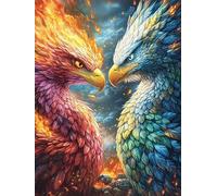 Phénix et Hibou 1000 Pieces Casse-tête Créatif en Carton Épais Animaux et Plantes Difficulté Moyenne Activité Manuelle Loisir Créatif Cadeau Créatif Événement Festif Premium 1000 PCS