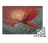 Phénix Flying in The Coucher de Soleil 1000pcs (75x50cm) Puzzles Adaptés Aux Adultes Et Aux Personnes Âgées De 14 Ans Et Plus