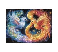 Phénix Jumeaux de la Lune et des étoiles 500 Pièces Puzzle Expert Confirmé en Carton Rigide Haute Densité Nuit et Ciel étoilé Très Difficile Motif Complexe Décoration Murale Cadeau Premium 500 PCS