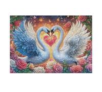 Phénix Luminescent en forêt 300 Pieces Casse-tête Débutant en Carton Anti-Déchirure Swan Heart Bloom Facile Apprentissage Loisir Créatif Décoration Murale Petit Prix Pas Cher 300 PCS