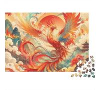 Phénix Montagne Temple 1000pcs Mini Puzzle pour Famille Difficile | 38x26cm Carton Décor Salon Structure Durable Cadeau Anniversaire Soulagement Du Stress