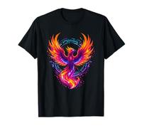 Phénix Montant, Flammes Cyberpunk, Oiseau Mythique T-Shirt