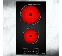 Phénix PC-302T Vitrocéramique 2 Zones Insert à Bois Plaque Cuisson Minuteur