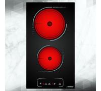 Phénix PC-302T Vitrocéramique 2 Zones Insert à Bois Plaque Cuisson Minuteur