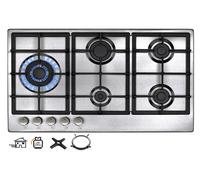 Phénix PS-901LT Cuisinière à Gaz 5 Flame Inox Propane / Gaz Naturel,