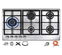 Phénix PS-901LT Cuisinière à Gaz 5 Flame Inox Propane / Gaz Naturel, H-Gas