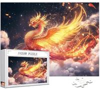 Phénix Puzzle 1000 Pièces Adultes, Grand Bois Puzzle Oiseau Motif Désign, 75x50cm Jigsaw Bricolage Artisanat 14 Ans Activité Familiale Emballage Cadeau pour Decoration Murale Maison Chambre, Model344
