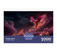 Phénix Puzzles 1000 Pièces Jeu De Défi Jouet Adultes Et Plus De 12 Ans Champ de Feu Puzzle Plaisir De Famille Défi ÉduChatif Temps Libre Cadeau Décoration Maison 70x50cm/1000pcs