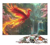 Phénix Puzzles en Bois 300 Pièces pour Adultes Jeux Éducatifs Jeu De Défi Familial DécoRation Intérieure Cadeaux d'anniversaire pour Relaxation Et Sagesse 300pcs (40x28cm)