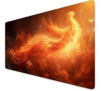 Phénix Tapis de Souris XXL 800 x 300 mm, Or Tapis Souris Gamer avec Base Anti-Dérapage, Bords Cousus Design, Imperméable Mouse Pad pour Gaming Bureau Ordinateur Accessoire, Decoration Maison 5o-4C