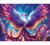 Phénix Violet Ciel étoilé 300 Pieces Casse-tête Adolescent en Carton Rigide Animaux fantastiques vibrants Difficulté Moyenne Activité Éducative Cadeau Fête des Mères Haute Qualité Premium 300 PCS
