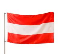 PHENO FLAGS Drapeau Autriche 90x150cm - autrichien - qualité premium - extrêmement résistant aux intempéries, avec œillets en laiton, 100% polyester, coutures doubles robustes & couleurs éclatantes