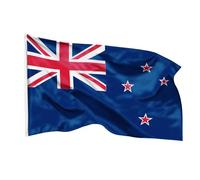 PHENO FLAGS Drapeau de la Nouvelle-Zélande 90 x 150 cm - Drapeau national résistant aux intempéries en polyester avec double couture et œillets métalliques