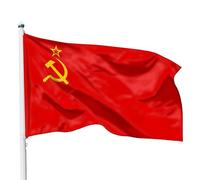PHENO FLAGS Drapeau de l'Union soviétique - drapeau soviétique 90 x 150 cm avec œillets en laiton - drapeau résistant pour le mât - 100% polyester