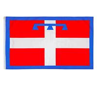 PHENO FLAGS Drapeau Piémont 90x150cm - piémontais - résistant aux intempéries, avec œillets en laiton, 100% polyester, coutures doubles robustes et couleurs éclatantes