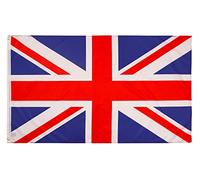 PHENO FLAGS Drapeau Royaume-Uni 90x150cm - britannique - résistant aux intempéries, avec œillets en laiton, 100% polyester, coutures doubles robustes et couleurs éclatantes
