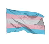 PHENO FLAGS Drapeau Transgenre 90x150 cm - LGBT Trans - résistant aux intempéries, avec œillets en laiton, 100% polyester, coutures doubles robustes et couleurs éclatantes - symbole de la fierté