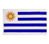 PHENO FLAGS Drapeau Uruguay 90x150cm - uruguayen - résistant aux intempéries, avec œillets en laiton, 100% polyester, coutures doubles robustes et couleurs éclatantes - pour les passionnés de drapeaux