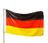 PHENO FLAGS Drapeaux Allemagne premium 100% recyclé 90x150cm - Drapeaux décoratifs d'extérieur avec œillets métalliques & technique de scellement spéciale - Drapeau Allemagne doublement ourlé