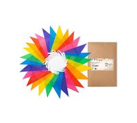 PHENO FLAGS Guirlande de fanions avec 7 Couleurs, 10m - décoration de fête adaptée pour l’intérieur et l’extérieur, réutilisable