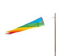 PHENO Flags Manche à air Arc-en-Ciel, 95 cm - décoration de Jardin extérieure colorée - Drapeau à Vent pour mât de Drapeau, carillons à Vent et Manches à air