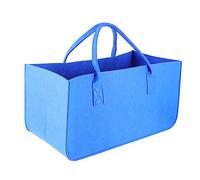 PHENOFICE 1 Pc Shopping en Feutre de Rangement fourre-Tout de Plage d'épaule Sacs fourre-Tout Pochette Rangement Rangement Portable Recycler Le à provisions Blue