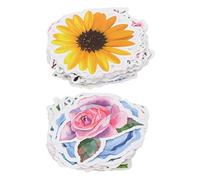 PHENOFICE 100pièces Autocollants Floraux Multicolores Stickers Imperméables pour Scrapbooking Décoration De Journal Ordinateur Portable Bouteilles Et Plus