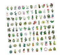 PHENOFICE 100pièces Lot De Autocollants Pour Plantes Cactus Scrapbooking Petits Autocollants Diy Décor Pour Journal Intime