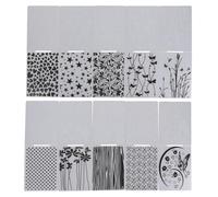 PHENOFICE 10pcs Dossier de Gaufrage en Plastique pour Scrapbooking Motifs Convexes et Concaves, Résistant la Déformation, pour Décoration D'album et Cadre Photo Style Plusieurs styles