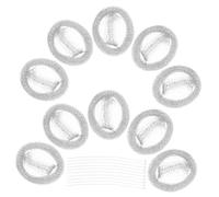 PHENOFICE 10pièces Pièges à Peluches Pour Tuyau De Machine à Laver Lot De Filtres à Charpie Acier Inoxydable Pour Système Évacuation