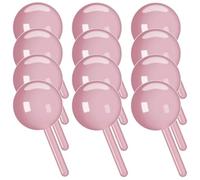 PHENOFICE 12pcs Boîtes de Rangement en Plastique de Sucette Sphérique, Décoratives et Sûres pour Garçon et Filles, Saint-valentin Décoration de Table