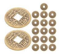 PHENOFICE 18 Pièces Shui Rearview Wallet Divination Or Jewelry & Coin Vintage Making '' Breloques I-Ching DIY Fortune Hanging - Porte-Clés Antiques, Pièces pour Une Nouvelle