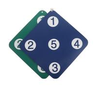 PHENOFICE 2 Pièces Cible D'entraînement 5 Points, Cible D'escrime Murale, Caoutchouc, Absorption des Chocs, Visibilité Renforcée, Bleu et Vert, pour Sabre, Débutants et Avancés,